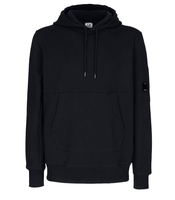 C.P. COMPANY DIAGONAL RAISED FLEECE SCHWARZ HOODIE