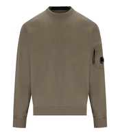 C.P. COMPANY DIAGONAL RAISED FLEECE WALNUT SWEATSHIRT