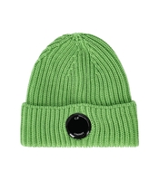 C.P. COMPANY GREEN RIBBED BEANIE