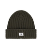 C.P. COMPANY IVY GREEN BEANIE WITH LOGO
