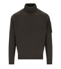 C.P. COMPANY OLIVGRÜNER PULLOVER MIT HOHEM KRAGEN