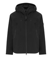 C.P. COMPANY PRO-TEK PADDED BLACK HOODED JACKET