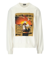 DIESEL S-MACS-POFF CREME SWEATSHIRT