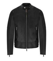 DSQUARED2 BLACK LEATHER BIKER JACKET