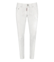 DSQUARED2 WHITE BULL SKATER WHITE JEANS