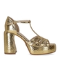 ELENA IACHI INDIANA GOLDENE SANDALE MIT ABSATZ