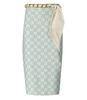 ELISABETTA FRANCHI ACQUA MONOGRAM BELTED SKIRT