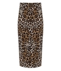 ELISABETTA FRANCHI ANIMAL-PRINT MIDI SKIRT