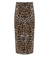 ELISABETTA FRANCHI ANIMAL-PRINT MIDI SKIRT