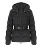 ELISABETTA FRANCHI BLACK BELTED PADDED JACKET