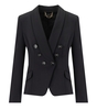 ELISABETTA FRANCHI BLACK DOUBLE-BREASTED BLAZER