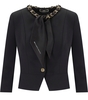 ELISABETTA FRANCHI BLACK JAS MET KETTING FOULARD SJAAL