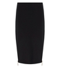 ELISABETTA FRANCHI BLACK MIDI ZIPPED SKIRT