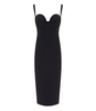 ELISABETTA FRANCHI BLACK SHEATH DRESS WITH BOW