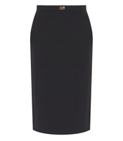 ELISABETTA FRANCHI BLACK SKIRT WITH LOGO