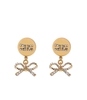 ELISABETTA FRANCHI GOLD PENDANT EARRINGS WITH BOWS