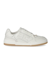 ELISABETTA FRANCHI IVORY LEATHER SNEAKER
