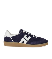 ELISABETTA FRANCHI OLTREMARE AVORIO SNEAKER WITH LOGO