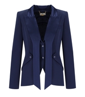 ELISABETTA FRANCHI OLTREMARE CREPE SMOKING JACKET