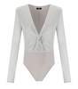 ELISABETTA FRANCHI SILVER LUREX BODYSUIT