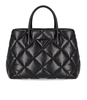 EMPORIO ARMANI BLACK LARGE QUILTED HANDBAG