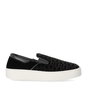 EMPORIO ARMANI BLACK MONOGRAM SLIP-ON SNEAKER