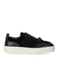 EMPORIO ARMANI BLACK MONOGRAM SNEAKER