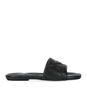EMPORIO ARMANI BLACK QUILTED FLAT SANDAL
