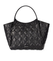 EMPORIO ARMANI BLACK QUILTED SHOPPING BAG