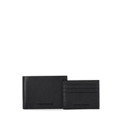 EMPORIO ARMANI BLACK WALLET+CARD HOLDER SET
