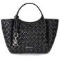 EMPORIO ARMANI BLACK WOVEN HANDBAG