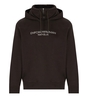 EMPORIO ARMANI BROWN LOGOED HOODIE