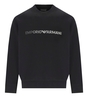 EMPORIO ARMANI DRAWING BLACK SWEATSHIRT