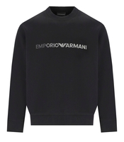 EMPORIO ARMANI DRAWING BLACK SWEATSHIRT