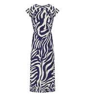 ESSENTIEL ANTWERP FAYOLA NAVY BLUE MIDI DRESS