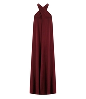 ESSENTIEL ANTWERP FINCH BURGUNDY LONG DRESS