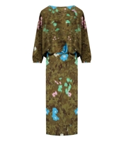 ESSENTIEL ANTWERP FLASK KHAKI GREEN MIDI DRESS