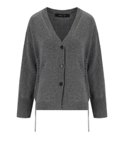 FEDERICA TOSI GREY CARDIGAN WITH LACES