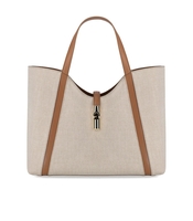 FURLA GOCCIA XL HOBO NATURAL BRANDY SHOULDER BAG