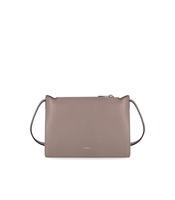 FURLA NUVOLA S STUCCO GRAY CROSSBODY BAG