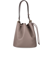 FURLA SFERA S STUCCO GRAY BUCKET BAG