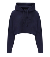 GANNI BLAUES CROPPED HOODIE