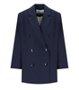 GANNI BLUE OVERSIZE DOUBLE BREASTED BLAZER