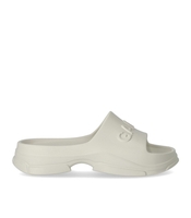 GANNI EGRET WHITE POOL SLIDE SANDAL