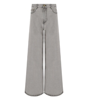 GANNI FUTURE GREY WIDE LEG JEANS