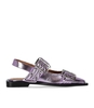 GANNI LAVENDER SLINGBACK BALLET FLAT SHOE WITH BUCKLES