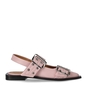GANNI PINK SLINGBACK BALLET FLAT SHOE WITH BUCKLES