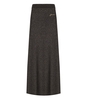GANNI SILVER SKIRT WITH LOGO