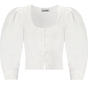 GANNI WHITE SMOCK BLOUSE