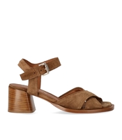 GUGLIELMO ROTTA GAJA BROWN HEELED SANDAL